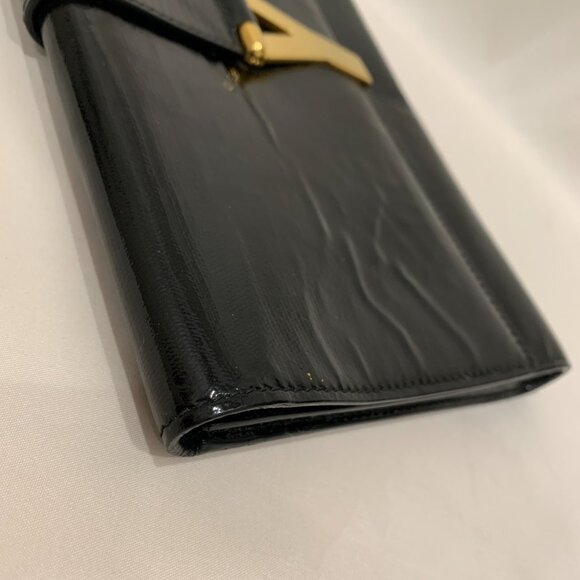 【6MK】YSL Crackled Patent Y Ligne Clutch Sku#84071 (Gently Used) - Picture 7 of 11